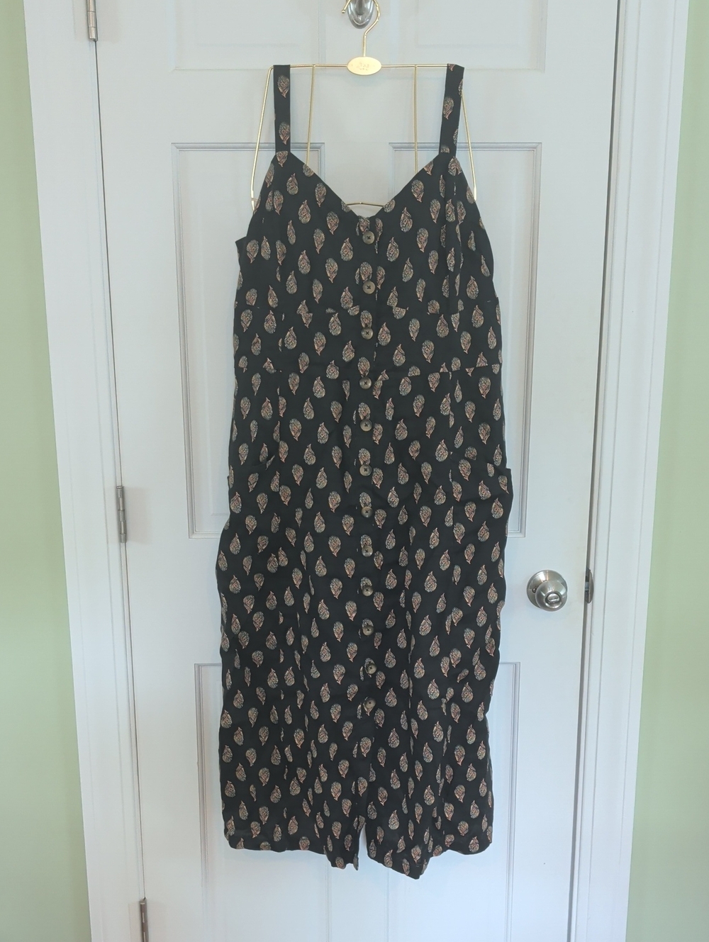 Fatface Corey Woodblock Paisley Linen Midi Dress US Size 12